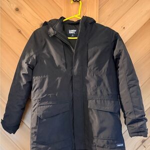 Lands' End Boy’s Heavy Weight Black Winter Coat. Size M